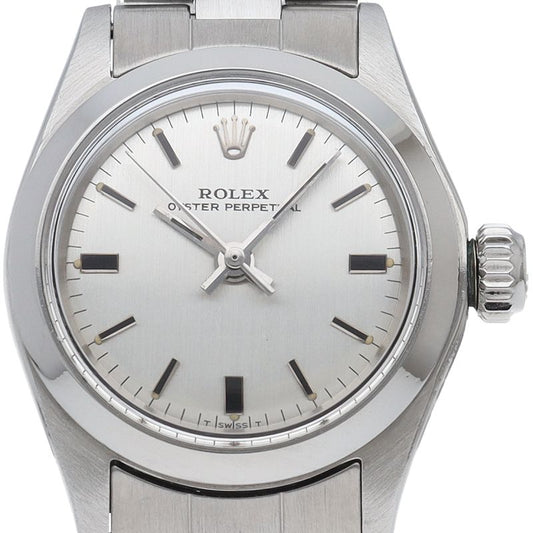 Rolex Oyster Perpetual Antique SS Watch Silver