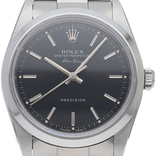 Rolex Air King SS Watch Black