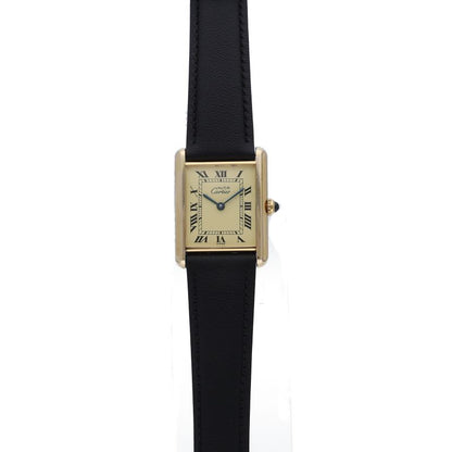 Cartier Must Tank LM Vermeil Watch Leather Ivory — view 2