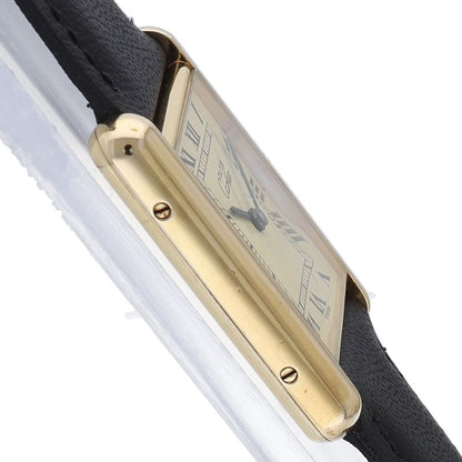 Cartier Must Tank LM Vermeil Watch Leather Ivory — view 4