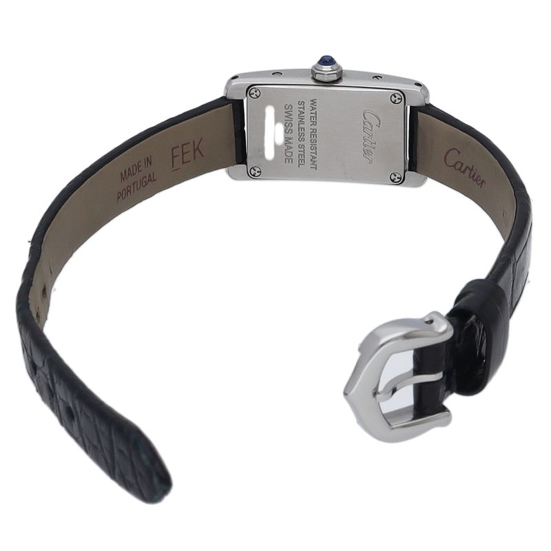 Cartier Tank Americanine Mini Watch SS Leather Silver — view 5