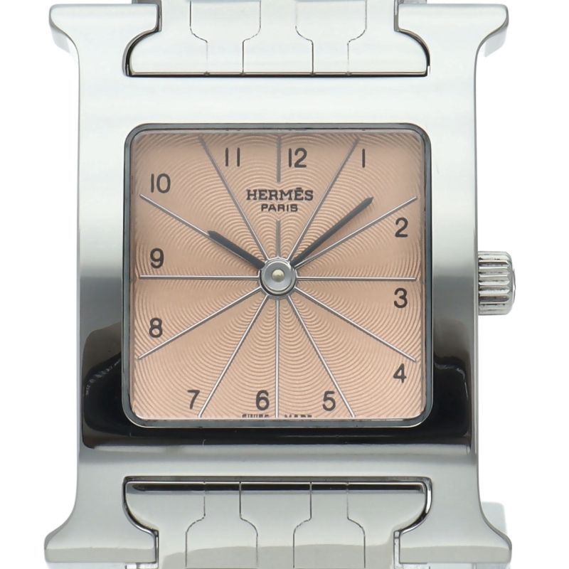 Hermes H Watch SS Pink
