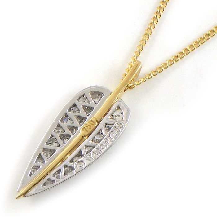 Tiffany & Co Necklace Leaf Pave Diamond — view 2