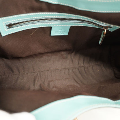 Gucci Handbag GG Canvas New Jackie Leather Turquoise Blue Brown Pink Gold — view 4