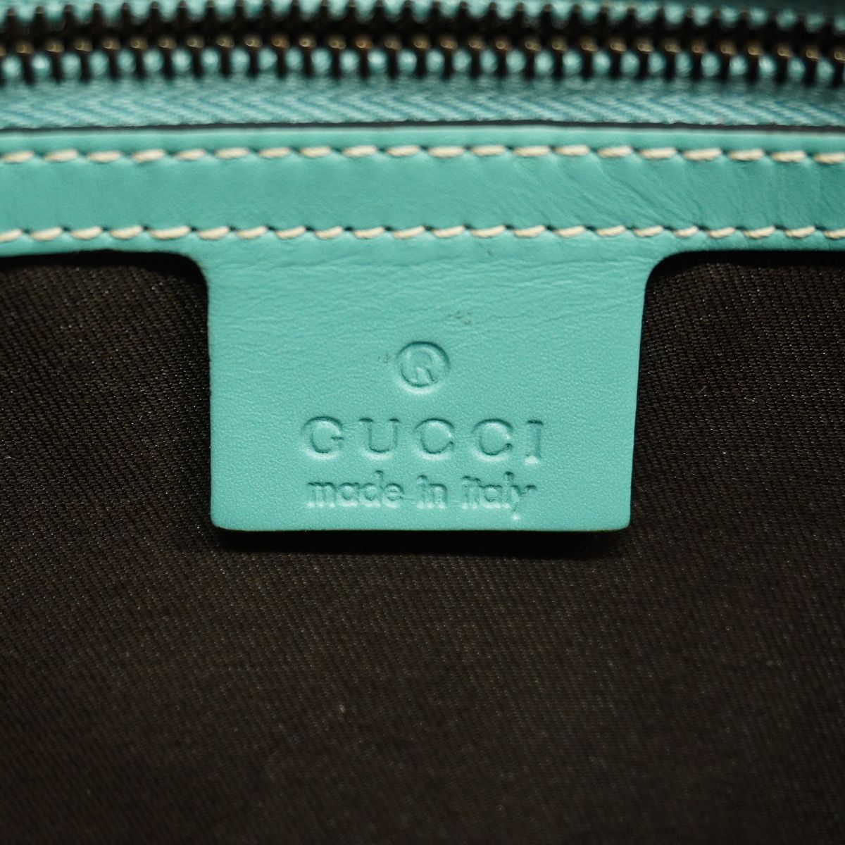 Gucci Handbag GG Canvas New Jackie Leather Turquoise Blue Brown Pink Gold — view 5