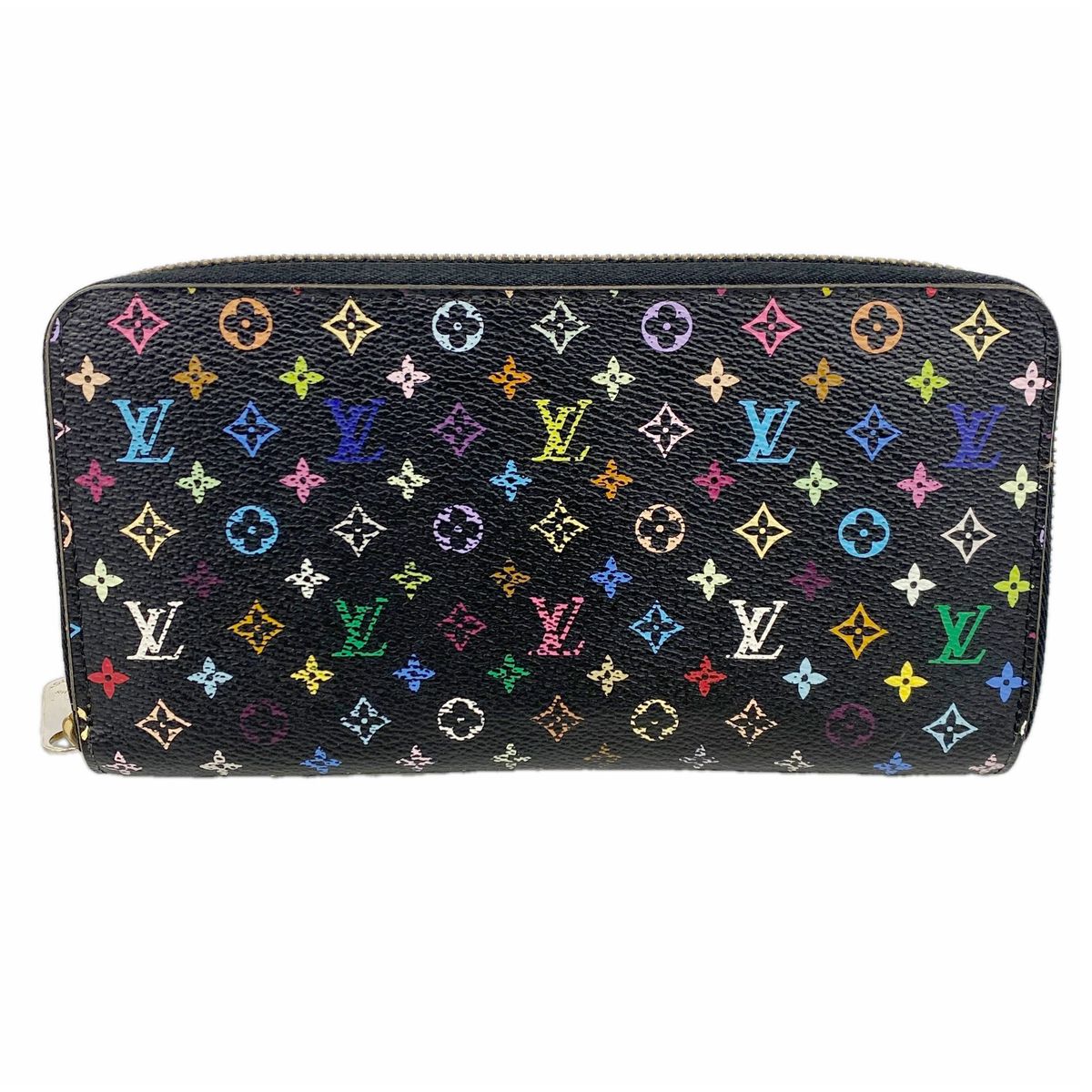 Louis Vuitton Wallet Monogram Multicolor Zippy Noir Violet