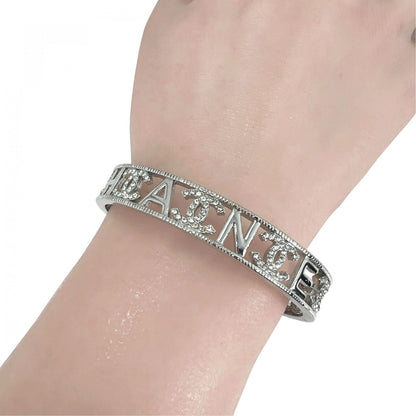 Chanel Bangle Silver CC Logo Bracelet — view 3