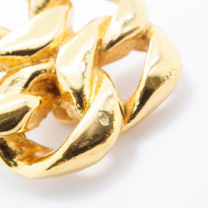 Chanel Earrings Vintage CC Logo Gold Plated — view 6