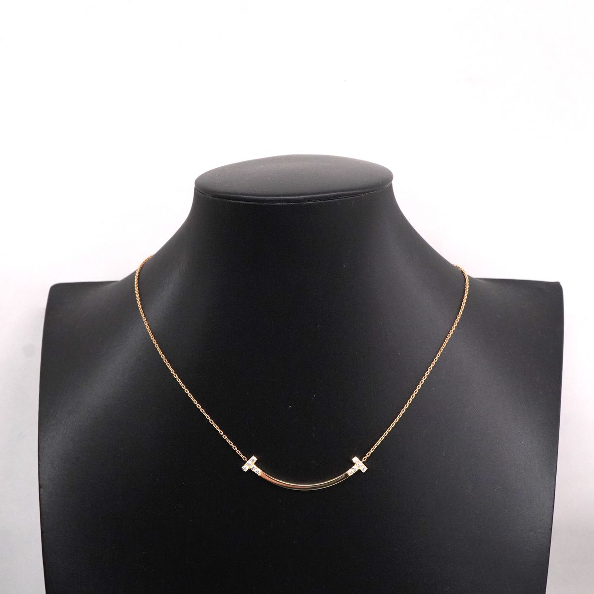 Tiffany & Co Necklace T Smile Medium Yellow Gold Diamond — view 7