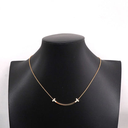 Tiffany & Co Necklace T Smile Medium Yellow Gold Diamond — view 7
