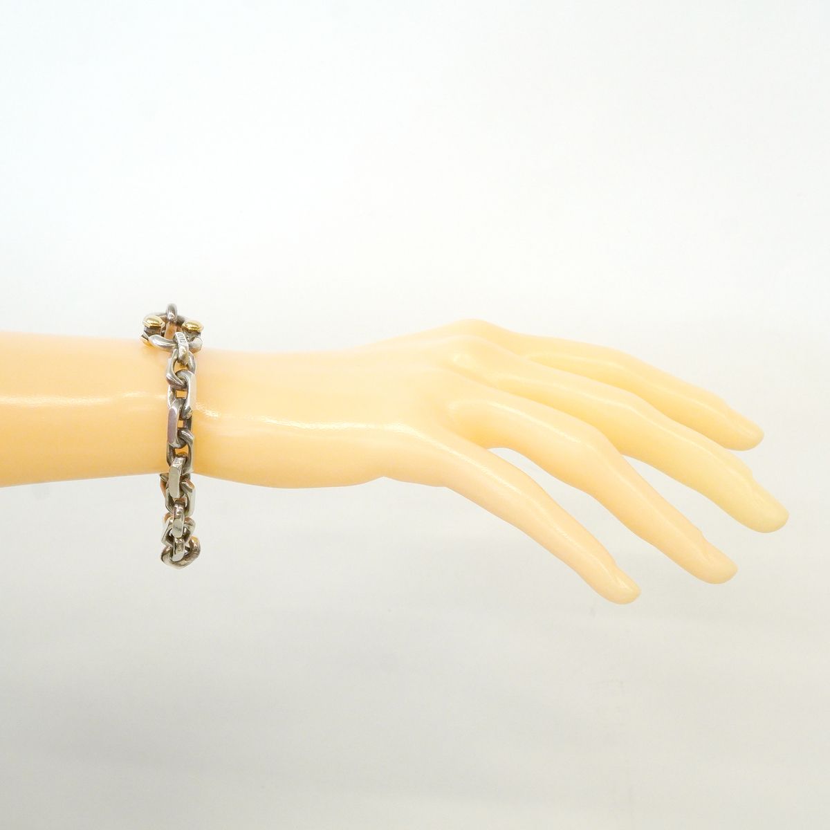 Tiffany & Co Bracelet Makers Wide 18K Yellow Gold 925 Sterling Silver — view 7