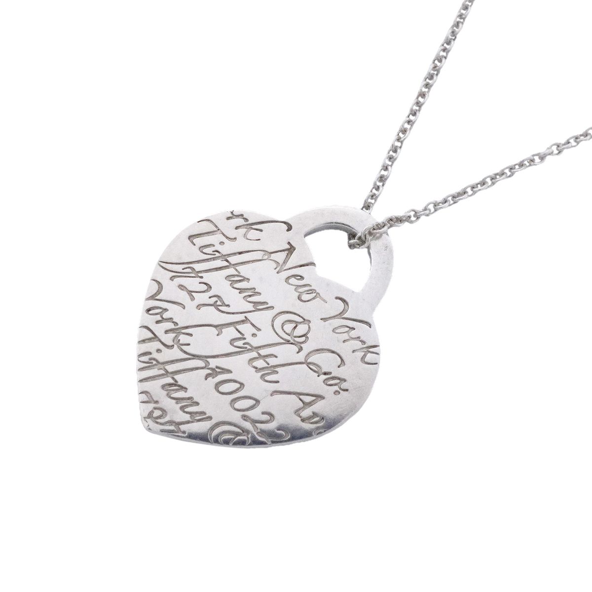 Tiffany & Co Necklace Notes Heart Tag 925 Sterling Silver