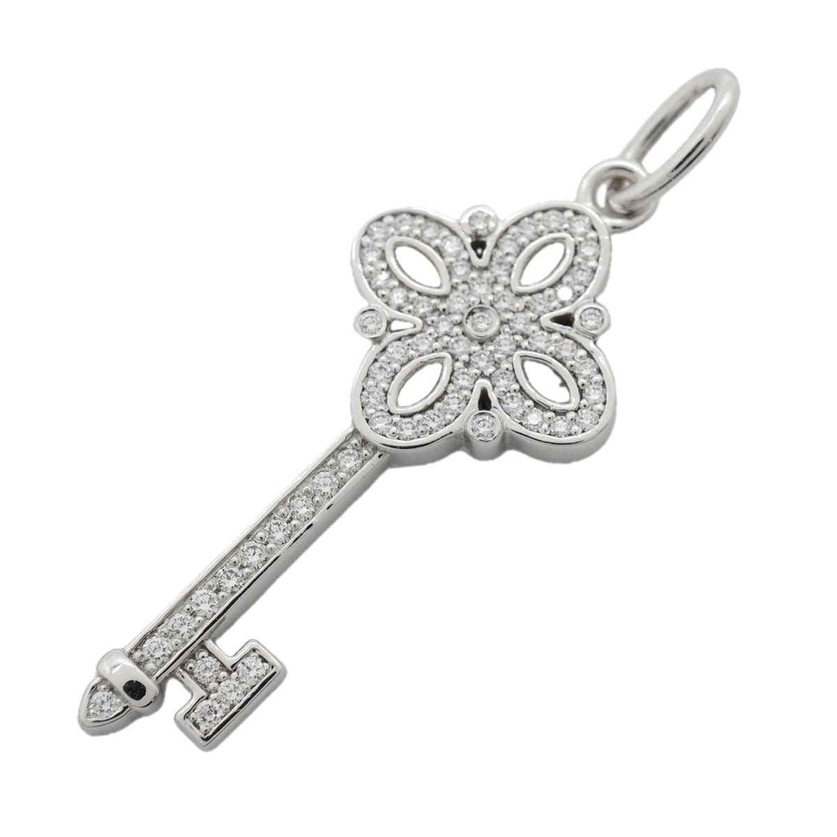 Tiffany & Co Pendant Victoria Key 18K White Gold Diamond