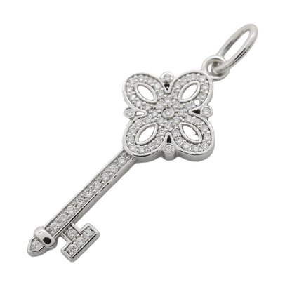 Tiffany & Co Pendant Victoria Key 18K White Gold Diamond
