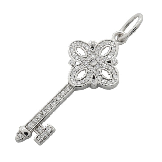 Tiffany & Co Pendant Victoria Key 18K White Gold Diamond