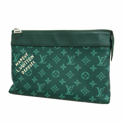 Louis Vuitton Clutch Monogram Heritage Pochette Voyage Souple Green