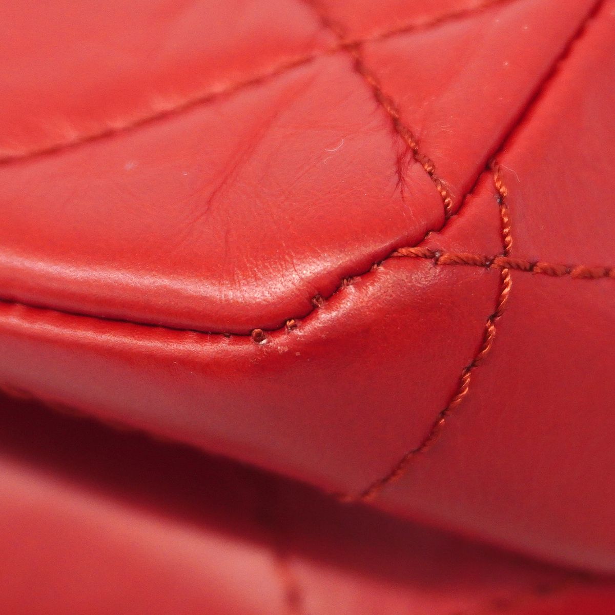 Chanel Shoulder Bag 2.55 Quilted Maxi Leather Red Silver — view 7