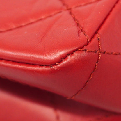 Chanel Shoulder Bag 2.55 Quilted Maxi Leather Red Silver — view 7