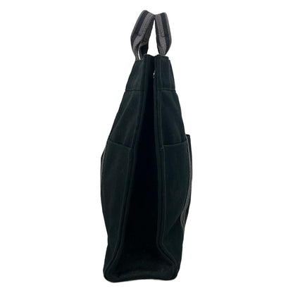 Hermes Tote Bag Fourre Tout MM Black Dark Gray Silver — view 2