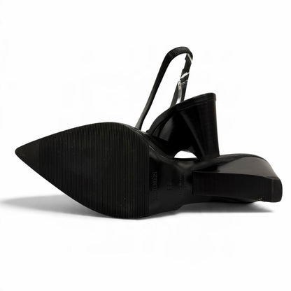 Hermes Antim 55 Leather Backstrap Pumps Black Heels — view 4