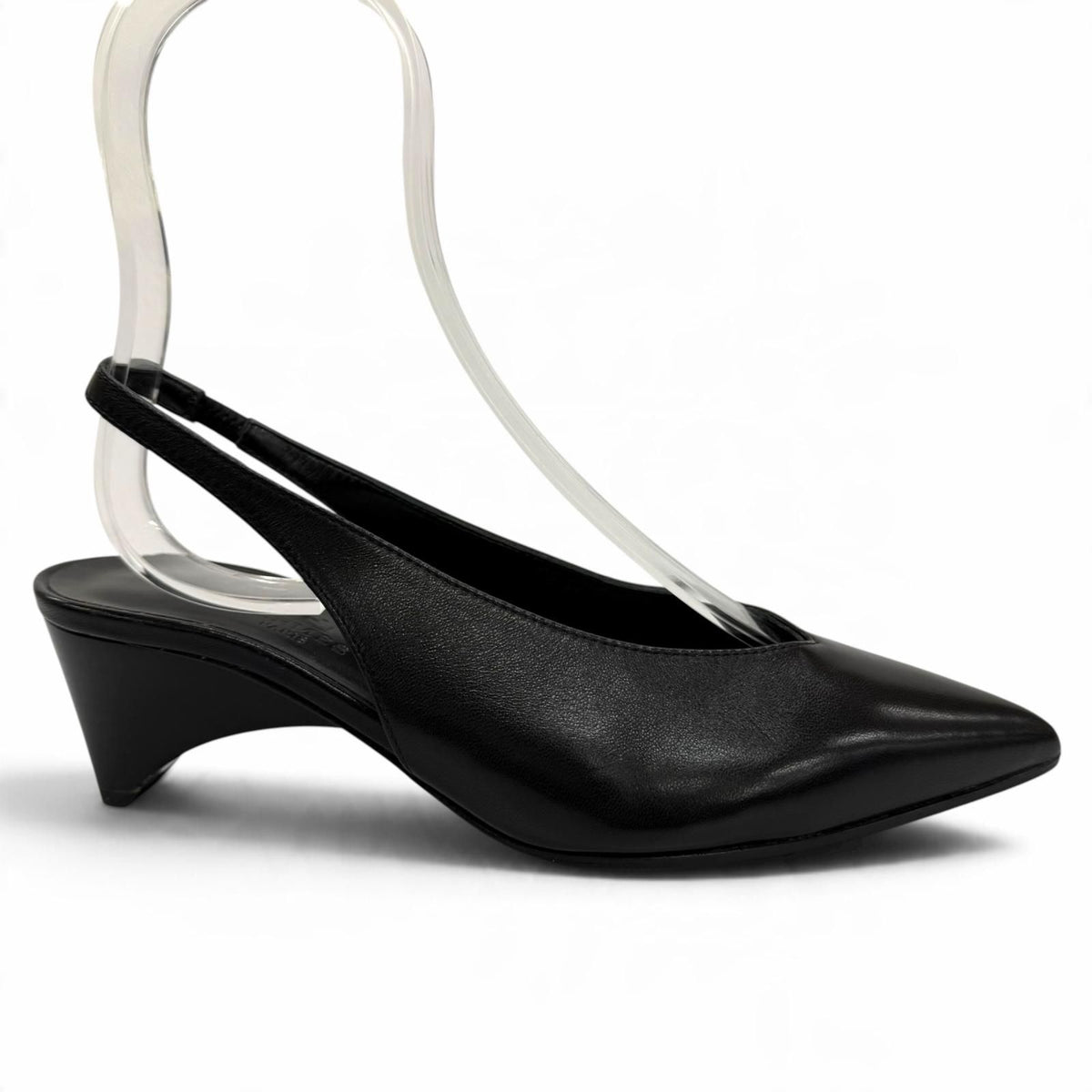 Hermes Antim 55 Leather Backstrap Pumps Black Heels — view 6