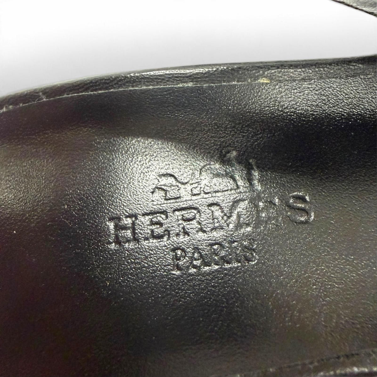 Hermes Antim 55 Leather Backstrap Pumps Black Heels — view 7