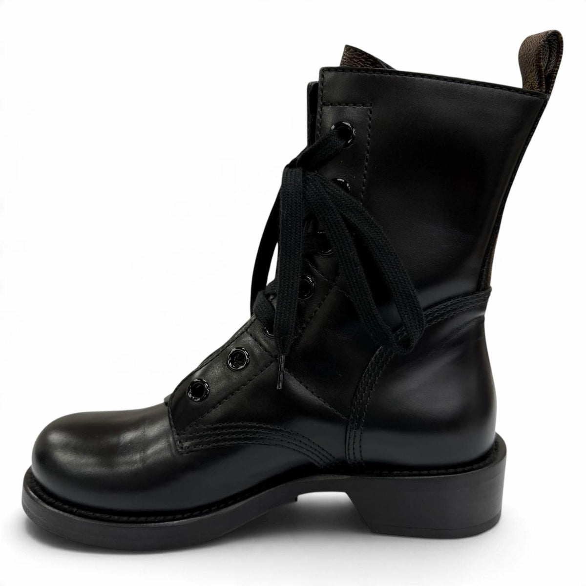 Louis Vuitton Metropolis Line Monogram Leather Short Boots Black IT — view 6