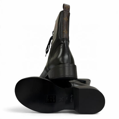 Louis Vuitton Metropolis Line Monogram Leather Short Boots Black IT — view 5