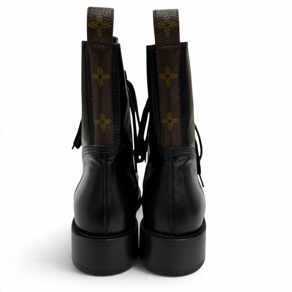 Louis Vuitton Metropolis Line Monogram Leather Short Boots Black IT — view 4