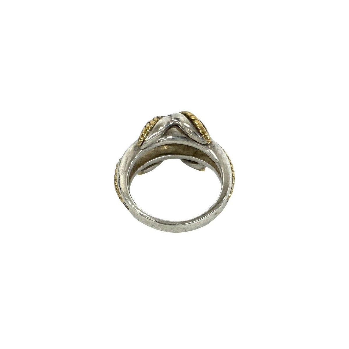 Tiffany & Co Signature Cross Ring Silver Yellow Gold — view 6