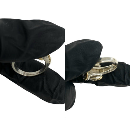 Tiffany & Co Signature Cross Ring Silver Yellow Gold — view 3