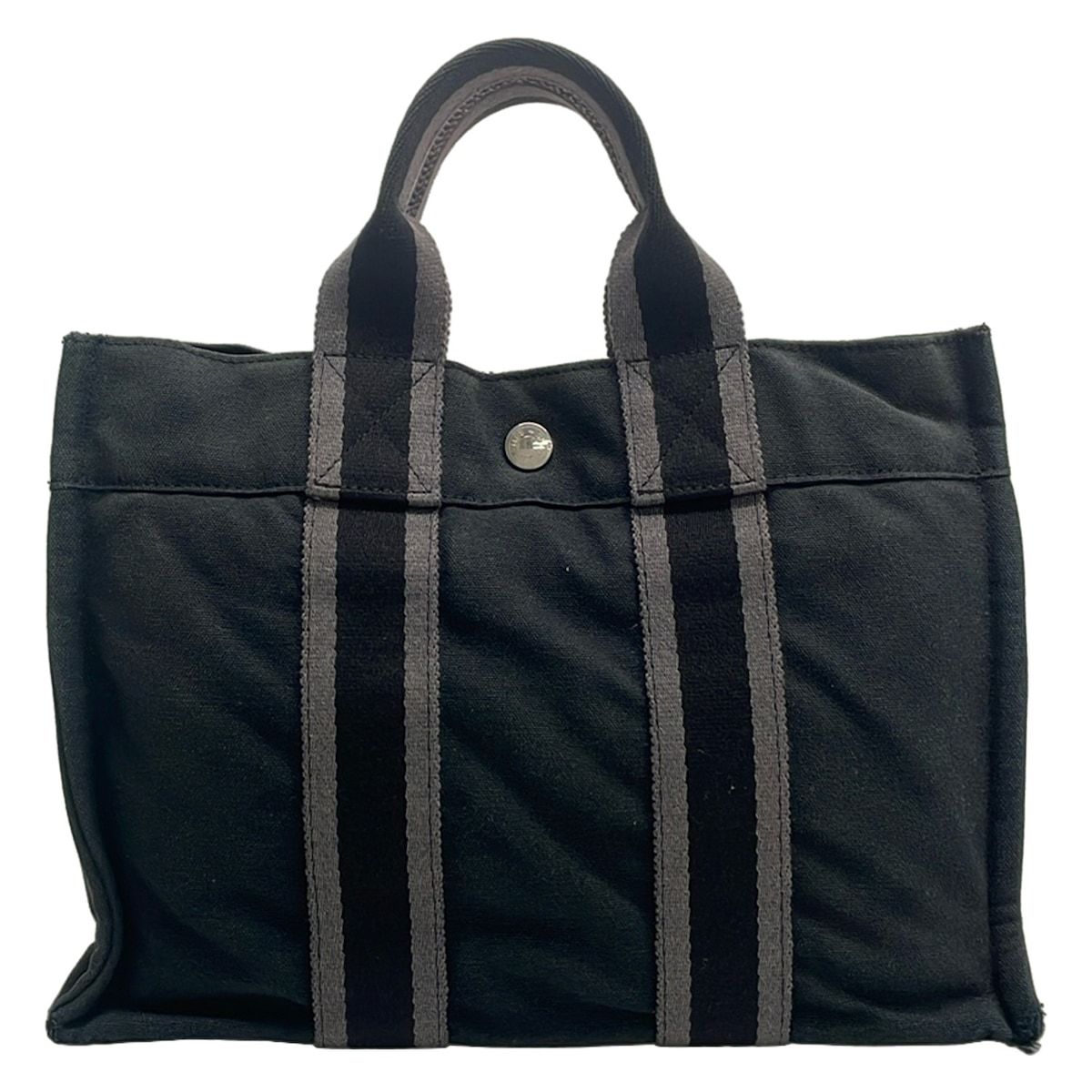 Hermes Tote Bag Fourre Tout PM Black Gray — view 3