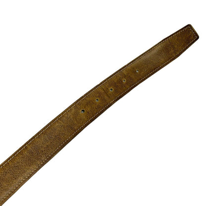 Hermes Belt S H White Brown Silver Reversible Leather — view 5