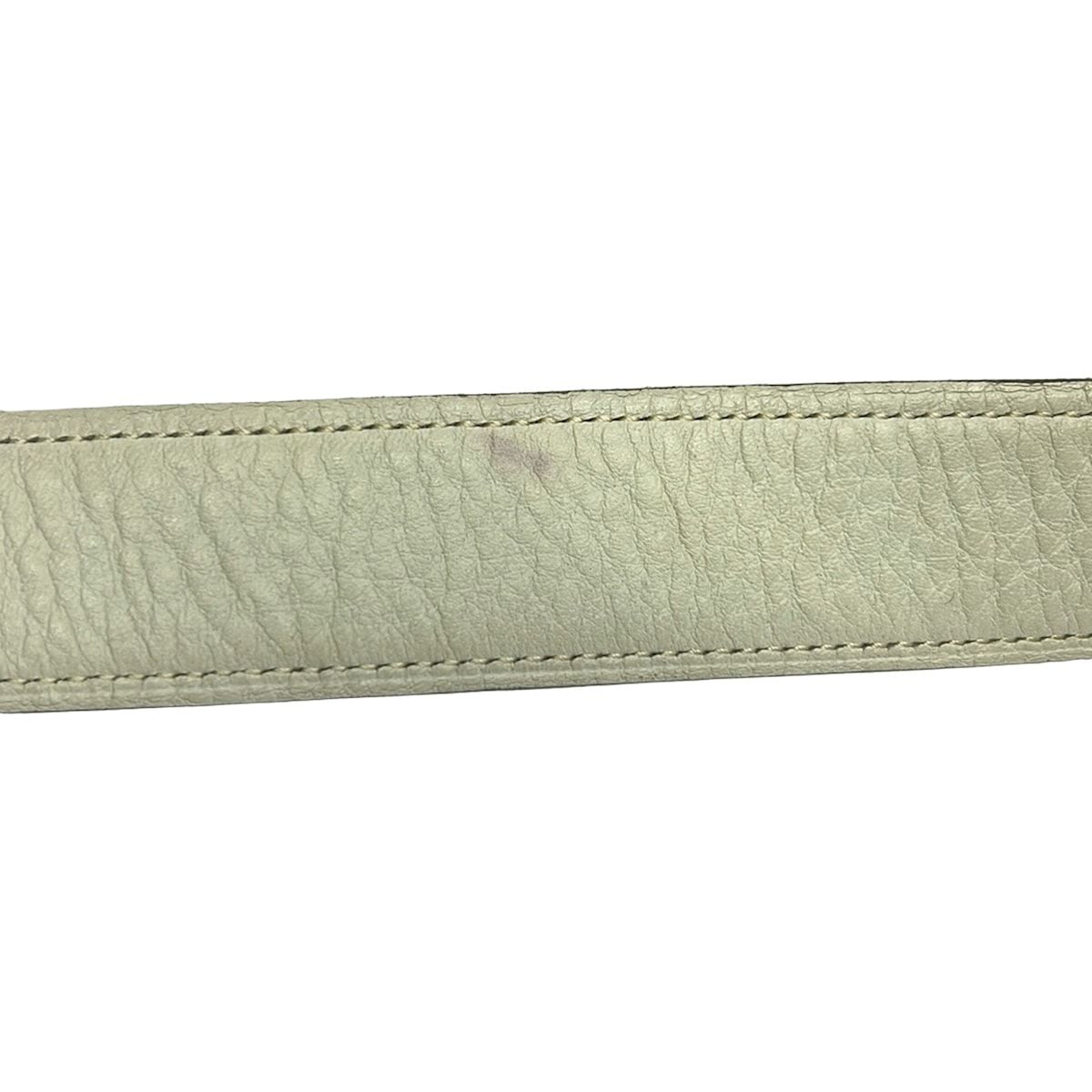 Hermes Belt S H White Brown Silver Reversible Leather — view 7