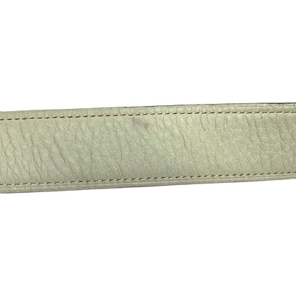 Hermes Belt S H White Brown Silver Reversible Leather — view 7
