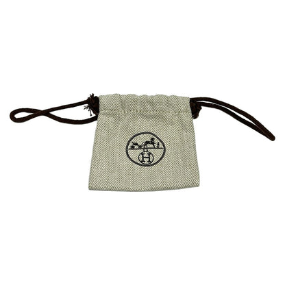 Hermes Belt S H White Brown Silver Reversible Leather — view 6