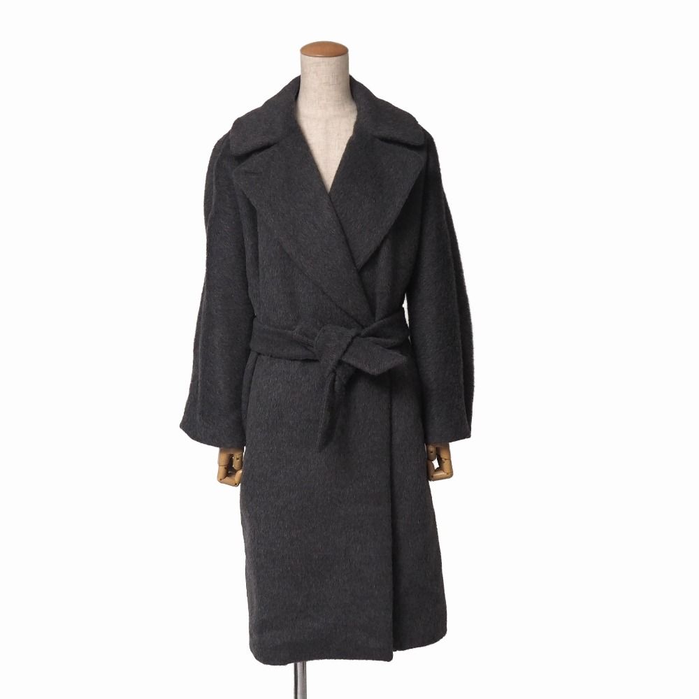 Max Mara Weekend Coat Alpaca Blend Cucito Mano Double Face Belted Long