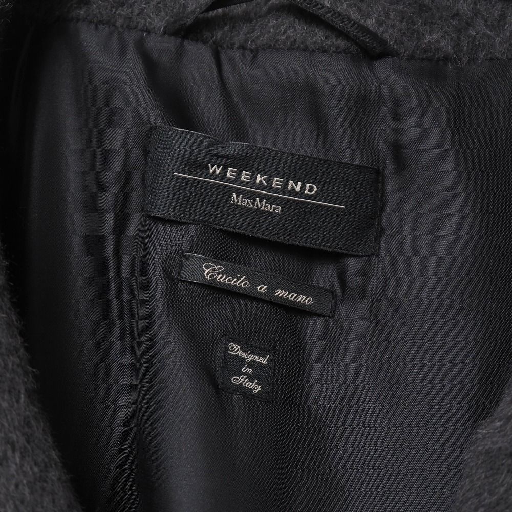 Max Mara Weekend Coat Alpaca Blend Cucito Mano Double Face Belted Long — view 7