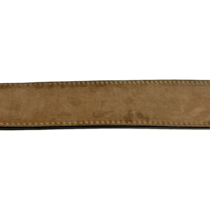 Gucci Belt 85 34 Dark Brown Gold Guccissima Line Interlocking G Leather — view 7