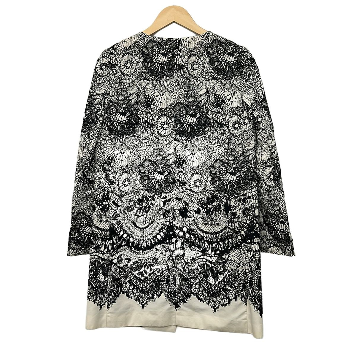 Prada Coat M Ivory Black — view 2