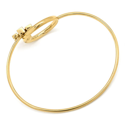 Louis Vuitton Bangle Bracelet Rigid LV Eclipse Gold Plated Logo Design — view 2