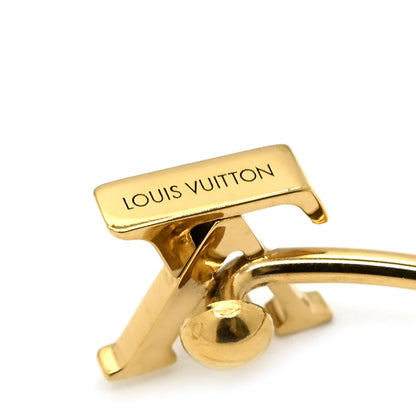 Louis Vuitton Bangle Bracelet Rigid LV Eclipse Gold Plated Logo Design — view 6