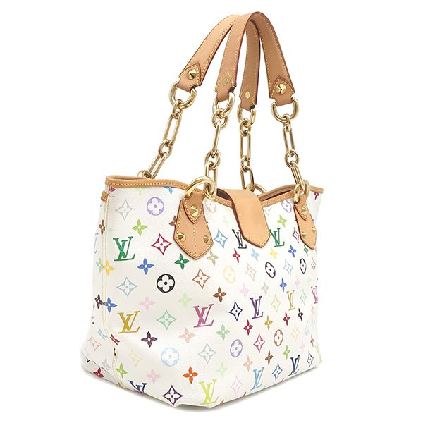 Louis Vuitton Shoulder Bag Annie GM Monogram Multicolor Blanc Gold Chain — view 2