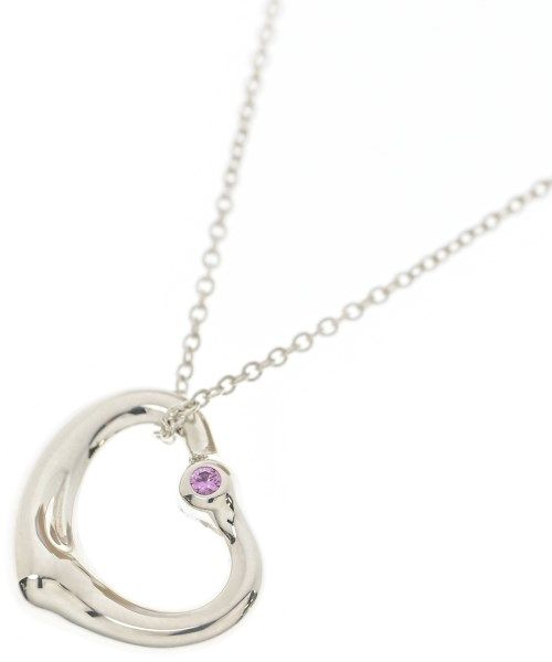 Tiffany & Co Open Heart Pink Sapphire Pendant New Necklace