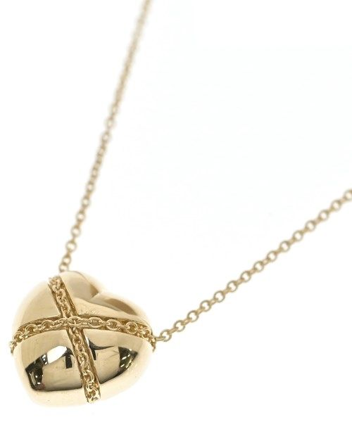 Tiffany & Co Chain Cross Heart Pendant 18K Yellow Gold New Necklace