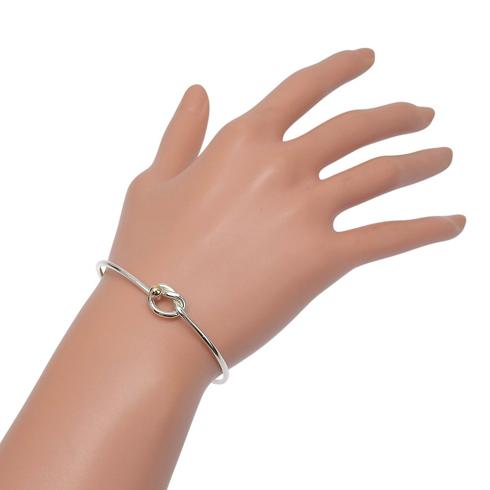 Tiffany & Co Love Knot 925 Sterling Silver 18K Gold Bracelet — view 2