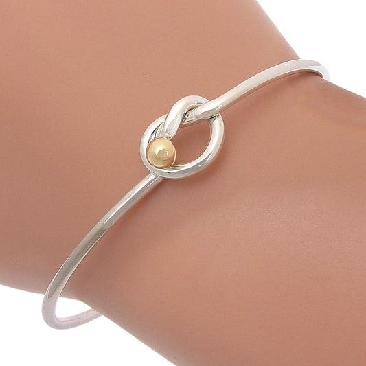 Tiffany & Co Love Knot 925 Sterling Silver 18K Gold Bracelet