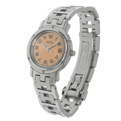 Hermes Clipper Stainless Steel Quartz Analog Display Bronze Dial Watch — view 2
