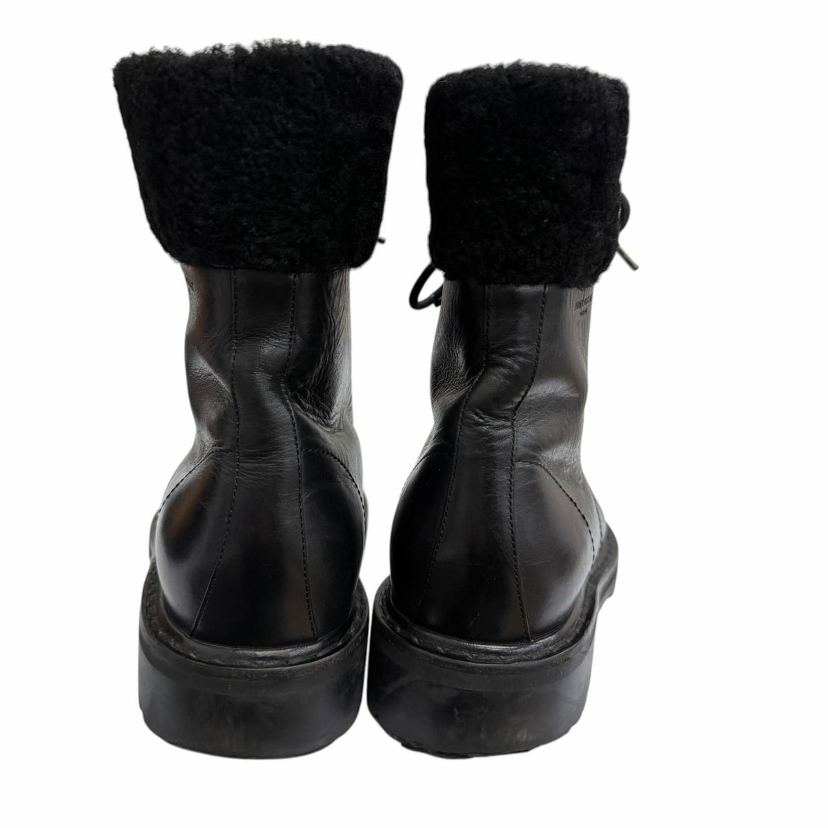 Saint Laurent Paris Ranger Boots Leather Fleece Military Black — view 3