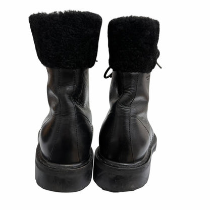 Saint Laurent Paris Ranger Boots Leather Fleece Military Black — view 3